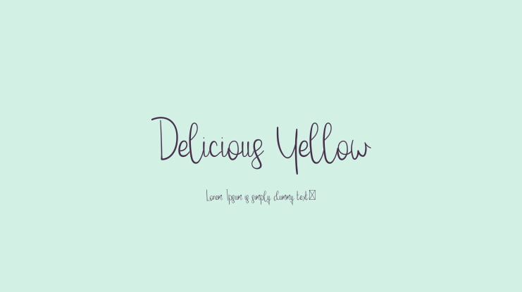 Delicious Yellow Font