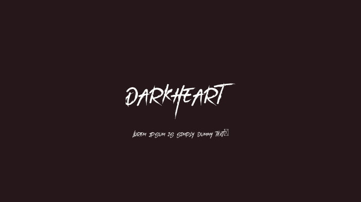 DarkHeart Font
