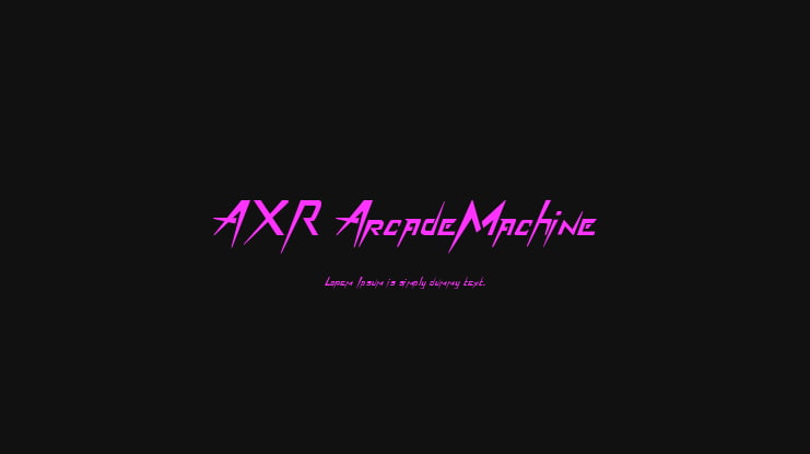 AXR ArcadeMachine Font