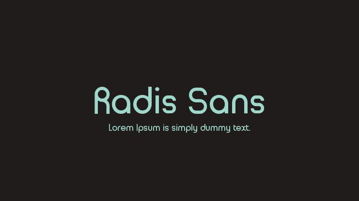Radis Sans Font