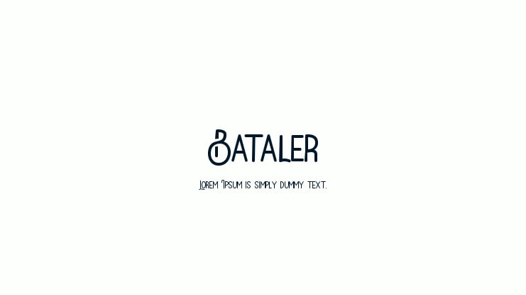 Bataler Font Family