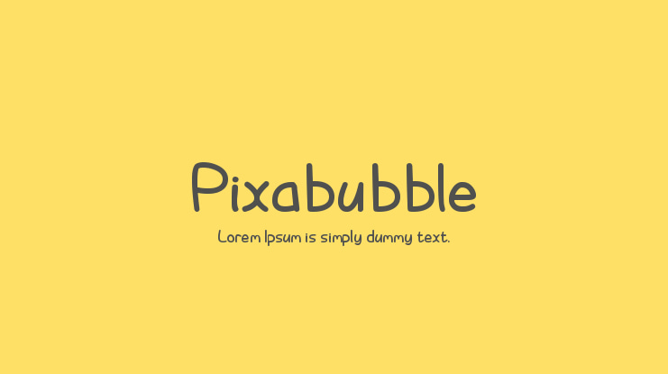 Pixabubble Font