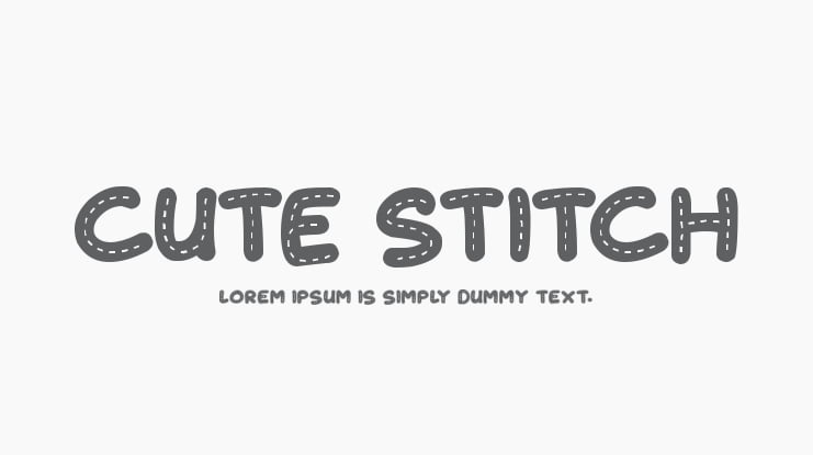 Cute Stitch Font