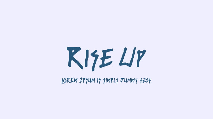 Rise Up Font