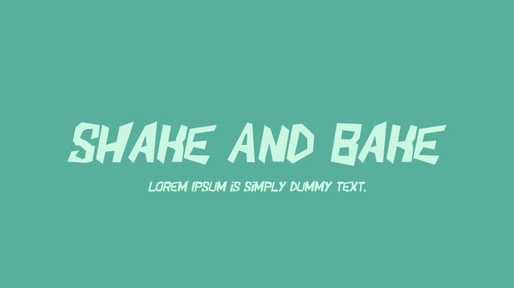 Shake And Bake Font Family