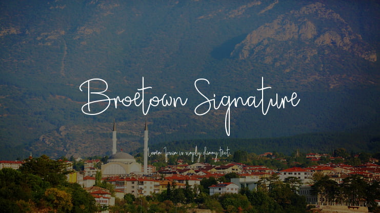 Broetown Signature Font