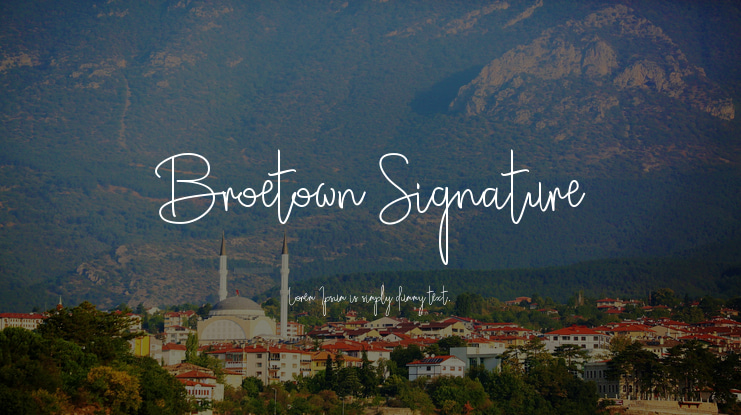 Broetown Signature Font