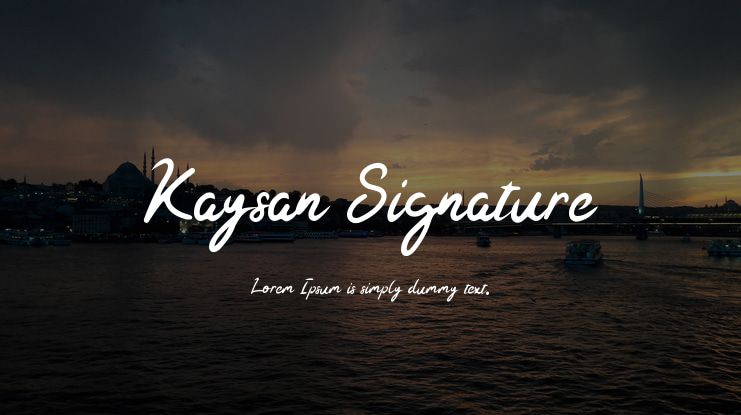 Kaysan Signature Font