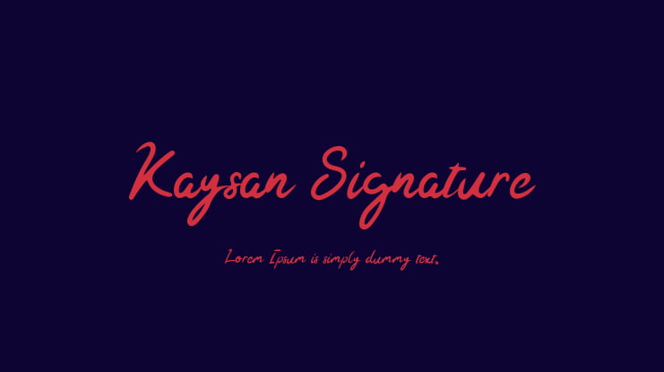 Kaysan Signature Font