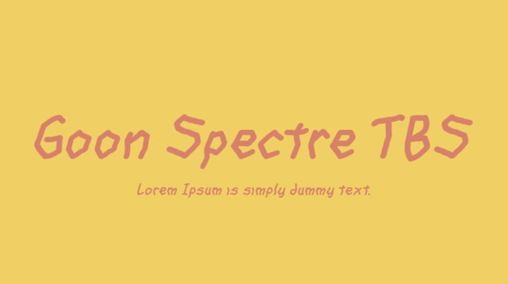 Goon Spectre TBS Font Family