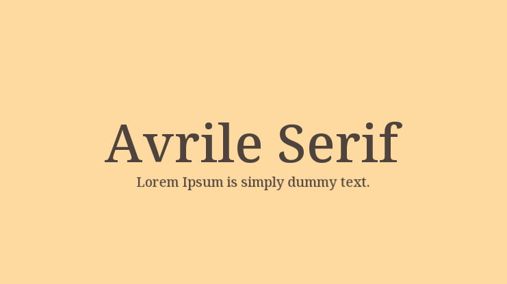 Avrile Serif Font Family