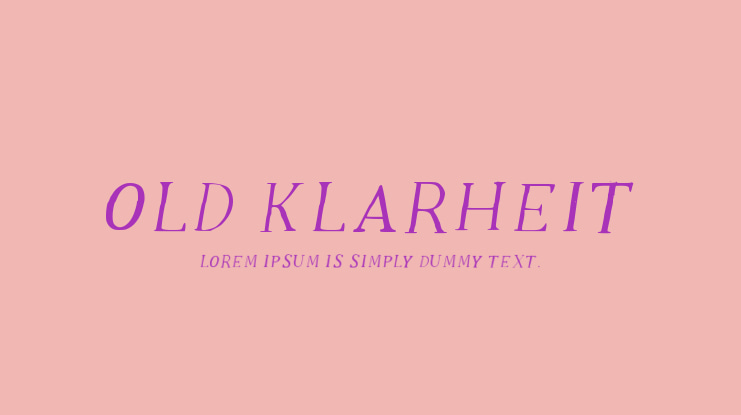 Old Klarheit Font