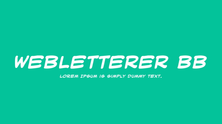 WebLetterer BB Font Family