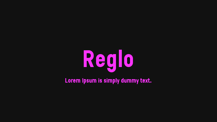 Reglo Font