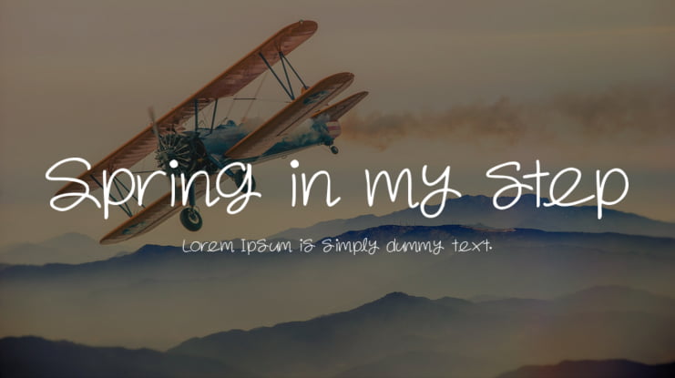 Spring in my step Font