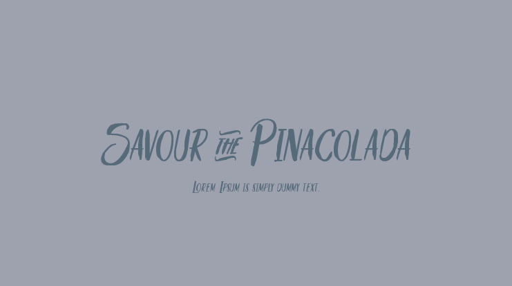 Savour&Pinacolada Font