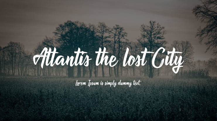 Atlantis the lost City Font