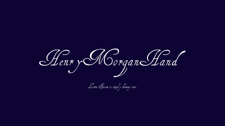 HenryMorganHand Font