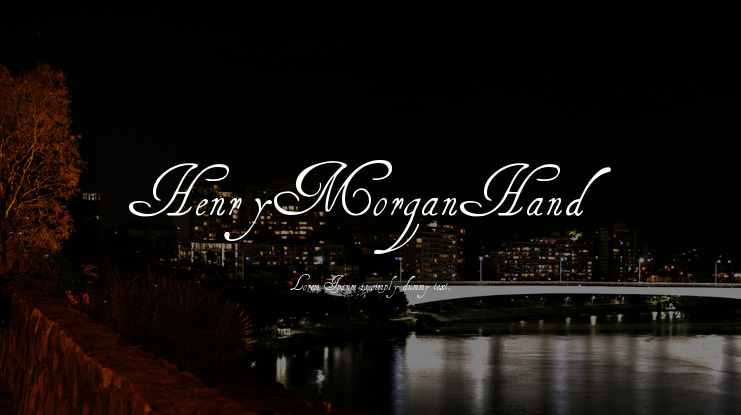 HenryMorganHand Font