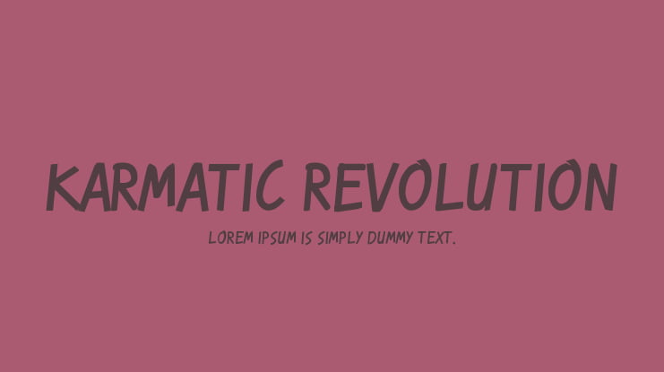 Karmatic Revolution Font