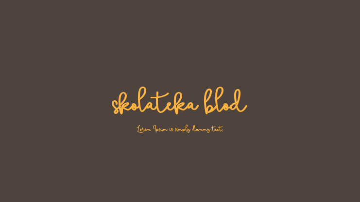 skolateka blod Font Family