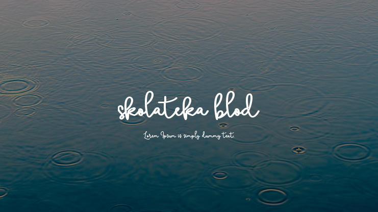 skolateka blod Font Family