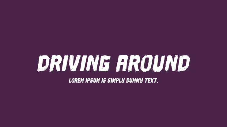Driving Around Font Family