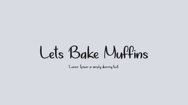 Lets Bake Muffins Font