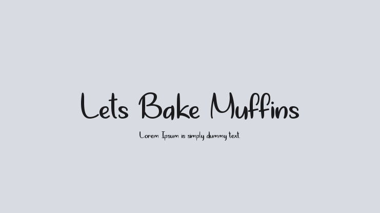 Lets Bake Muffins Font
