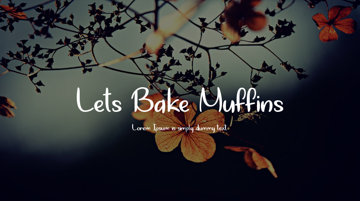Lets Bake Muffins Font