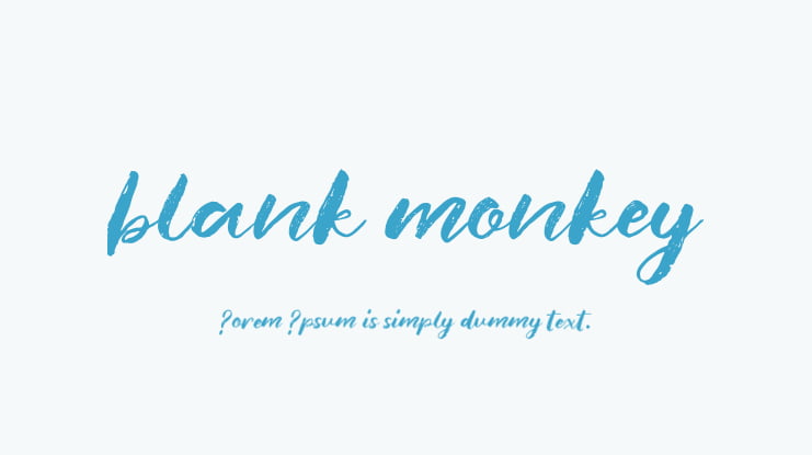 blank monkey Font