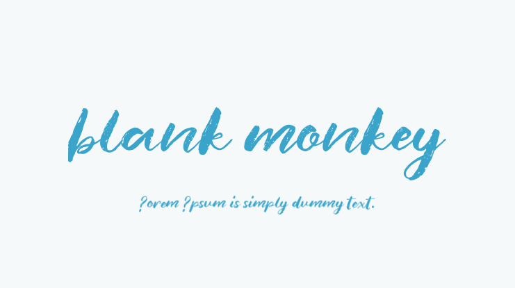 blank monkey Font