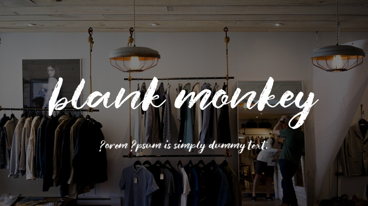 blank monkey Font