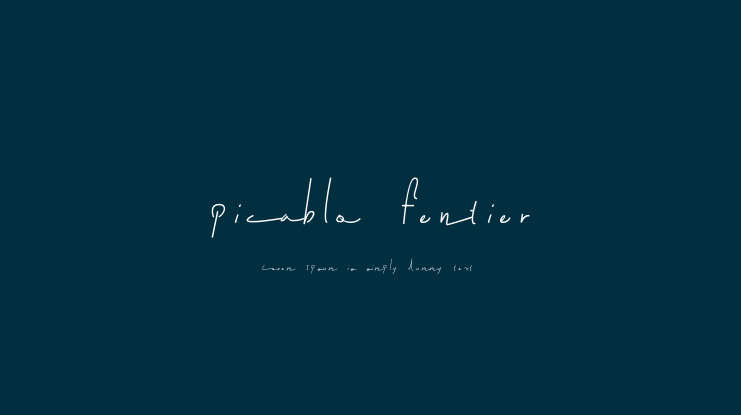 picablo fentier Font