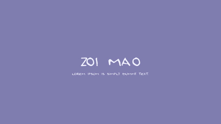 Zoi Mao Font