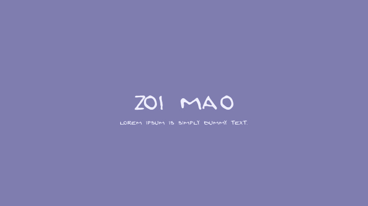 Zoi Mao Font