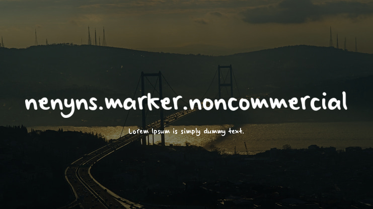 nenyns.marker.noncommercial Font