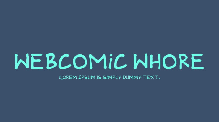 Webcomic Whore Font