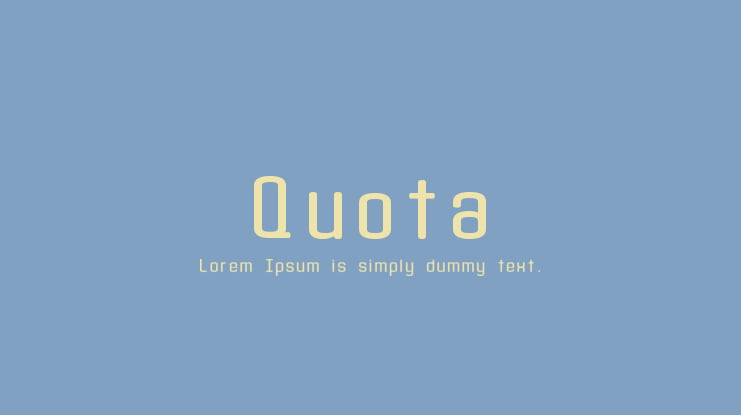 Quota Font Family