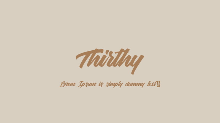 Thirthy Font