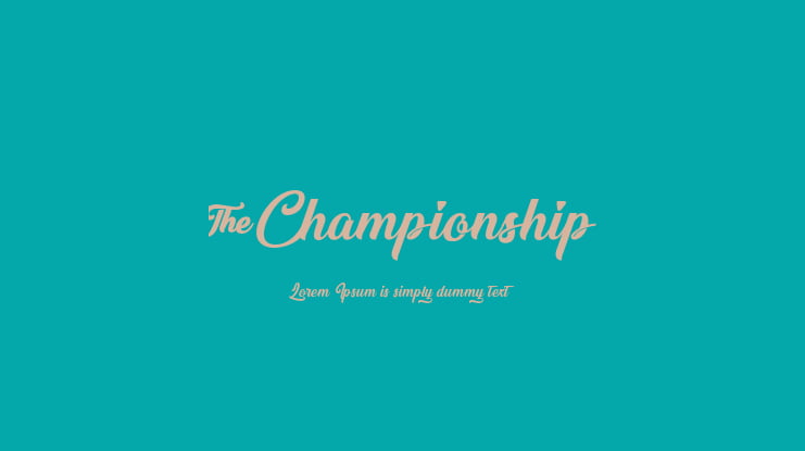 &Championship Font