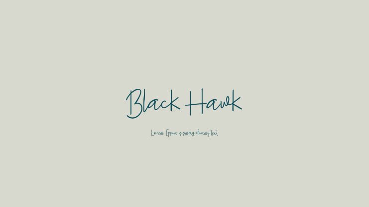 Black Hawk Font