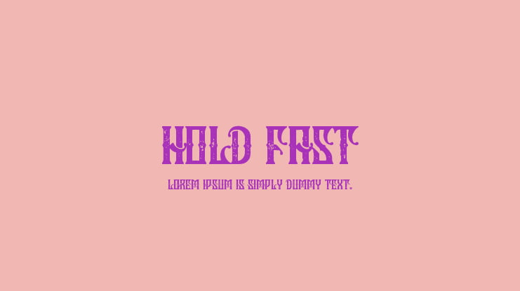 Hold Fast Font