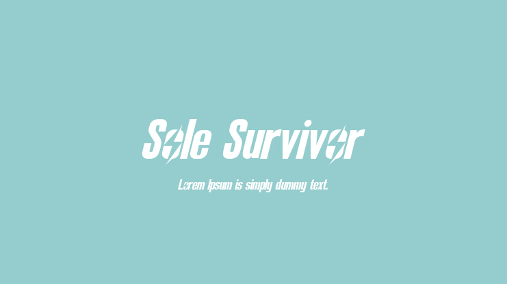 Sole Survivor Font Family