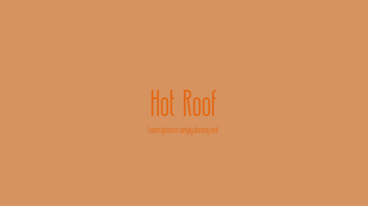 Hot  Roof Font