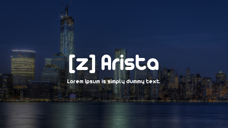 [z] Arista Font Family