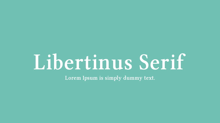 Libertinus Serif Font Family