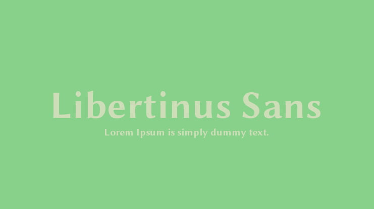 Libertinus Sans Font Family