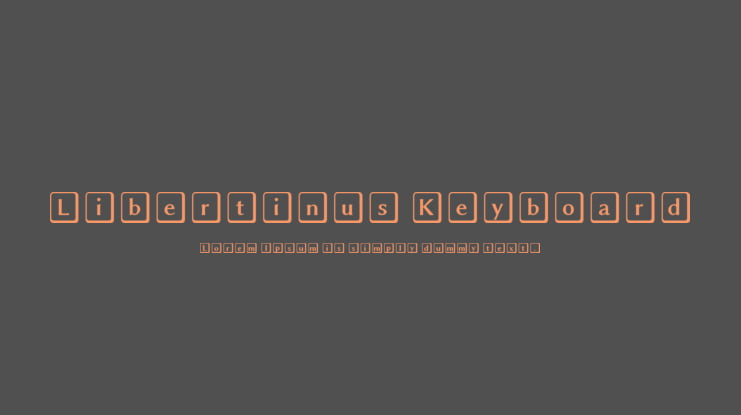 Libertinus Keyboard Font
