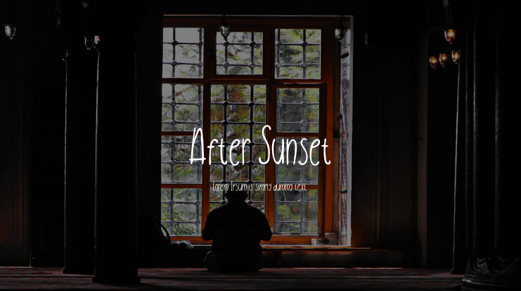 After Sunset Font